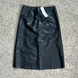 NWT Silk and Salt Black Women's Faux Leather Skirt - XL